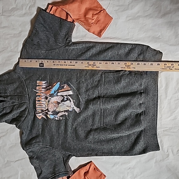 Marvel Spiderman Boys Size Large Gray Pullover Hoodie with Kangaroo Pocket New - Picture 11 of 13